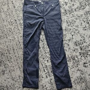 Anatomie Navy Pinstripe Straight Leg Pants